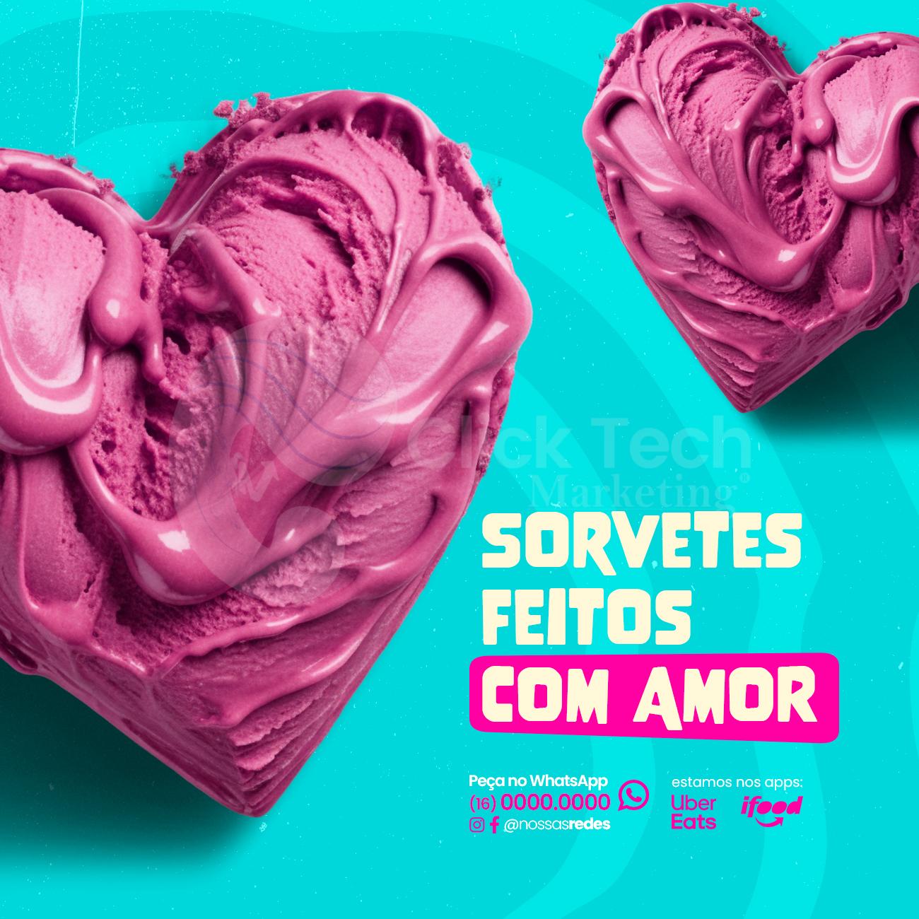 Sorvetes feito com amor