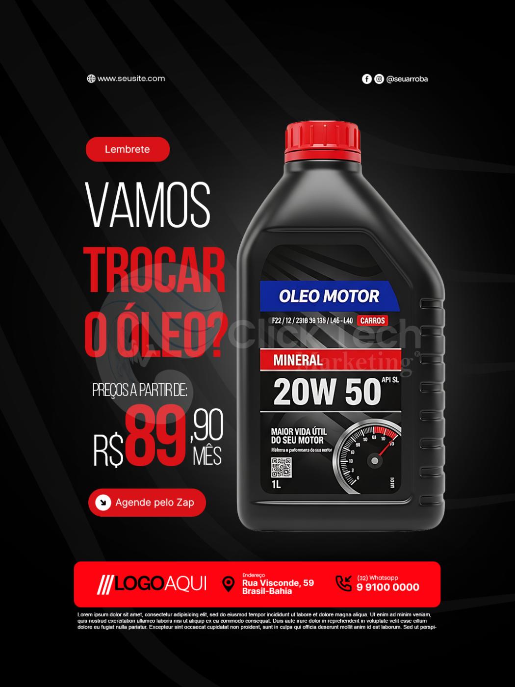 Vamos trocar o óleo