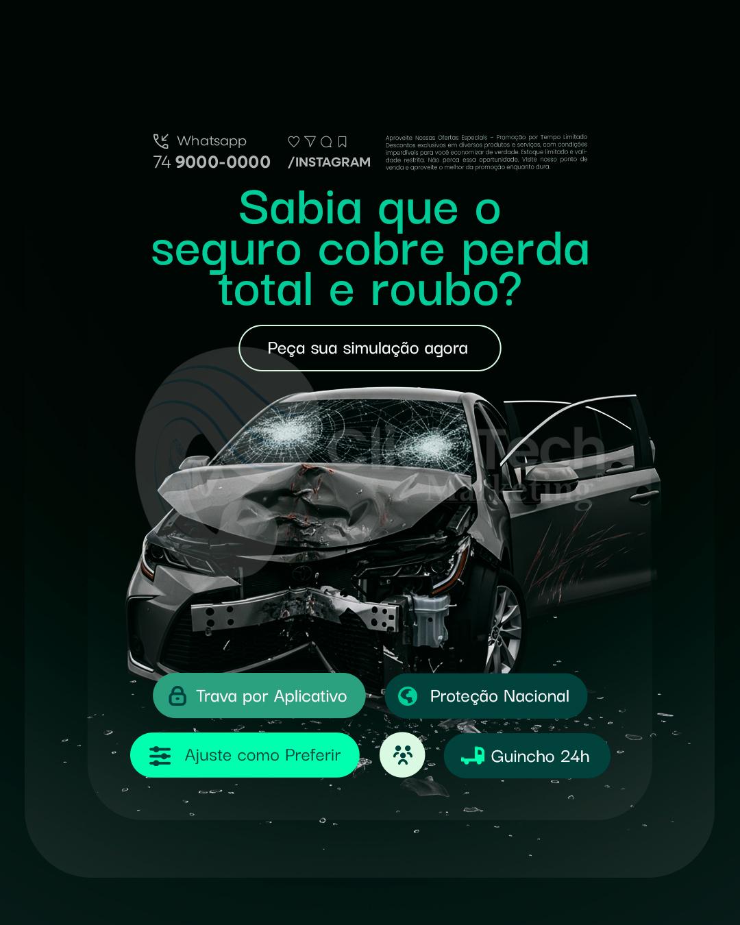 Sabia que o seguro cobre perda total e roubo