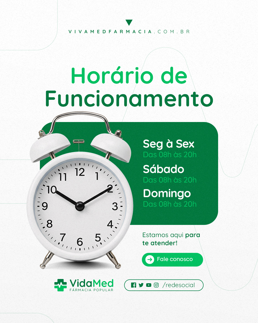 Horário de funcionamento
