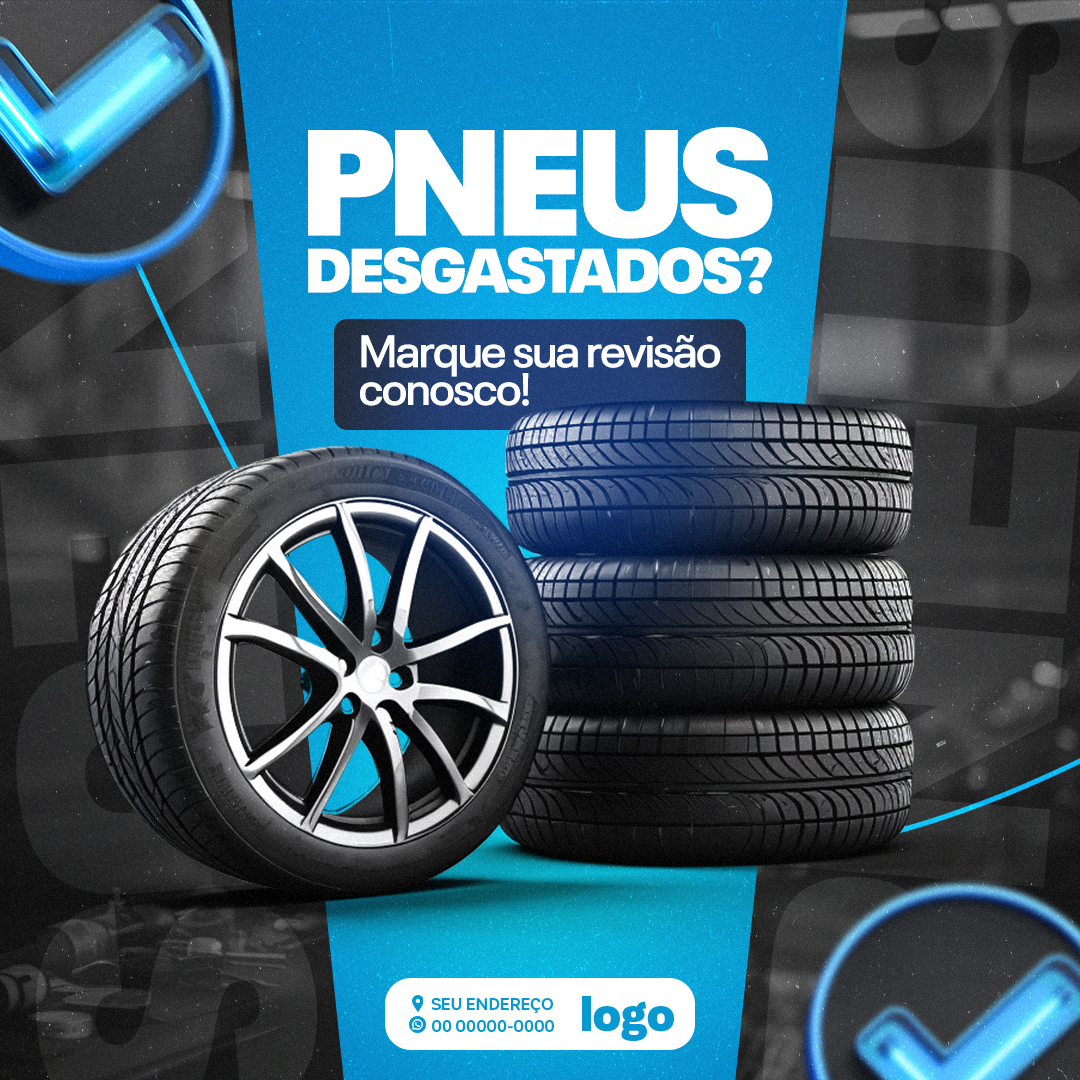 Pneus desgastados