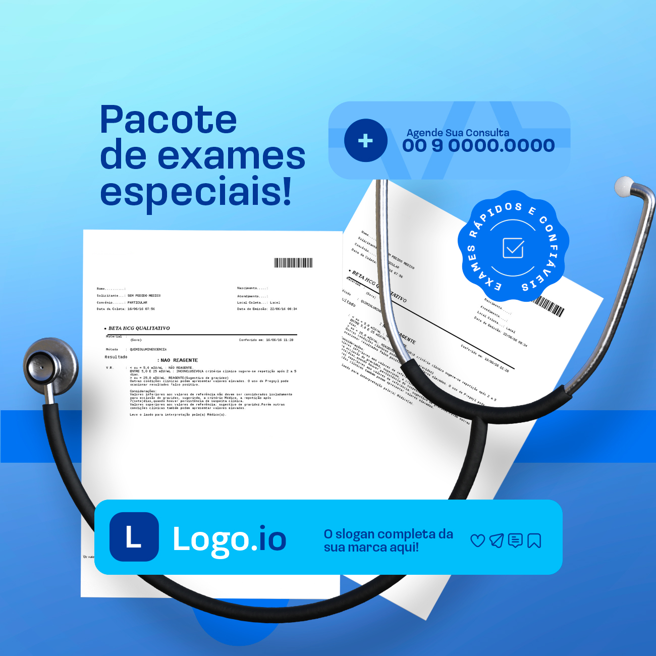 Pacotes de exames especias